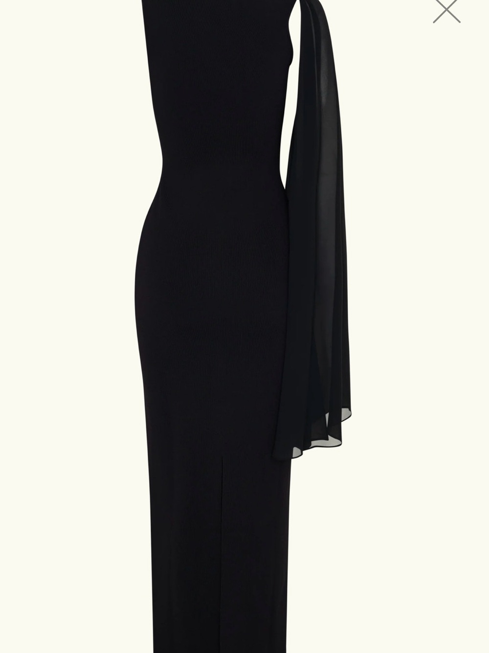 Elegant Black One-Shoulder Evening Gown - Picture 2 of 3